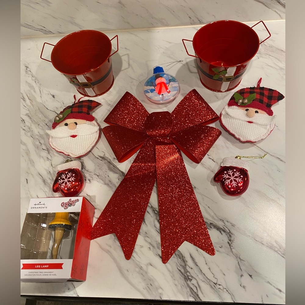 NEW never used Christmas decorations , NO smoke/smells/pets, All included for $8